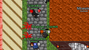 Happy-Down on screen