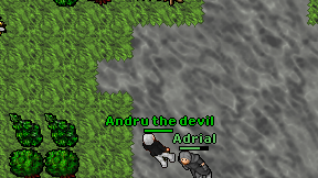 Andru the devil on screen