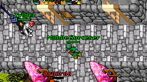 Mobile Sorcerer on screen