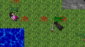 Gunf on screen