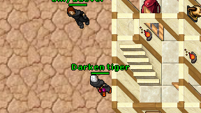 Darken tiger on screen