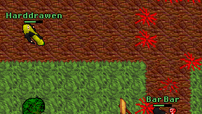 Harddrawen on screen
