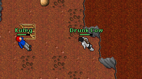 Drunk Cow on screen