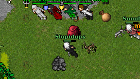 Slupidups on screen