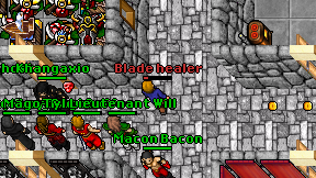 Blade healer on screen