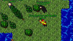 Projetor of Hells on screen