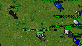 Heavy magic missile on screen