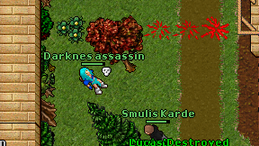 Darknes assassin on screen