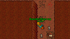Bandeidspray on screen