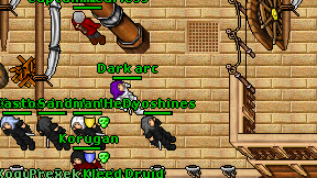 Dark arc on screen