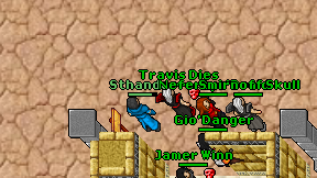 Travis Dies on screen