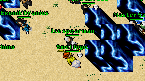 Ice spearman on screen