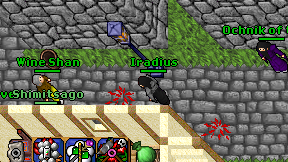 Iradius on screen