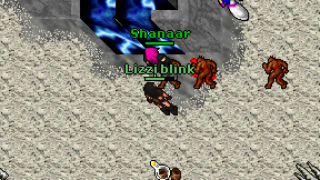 Lizzi blink on screen