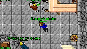 Gimpy Knight on screen