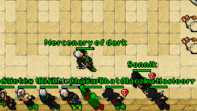 Mercenary of dark on screen