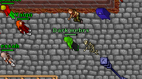 Dark webrs on screen