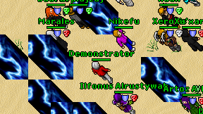 Demonstrator on screen