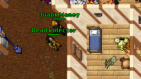 Dead kolector on screen