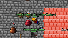 Mysterious Shadow Knight on screen