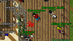 Excawator on screen