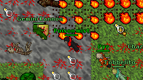 Poison mist on screen