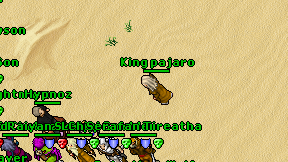 King pajaro on screen