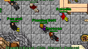Flaming Bolt on screen
