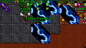 Elder Paralizer on screen