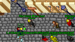 Micting Warrior on screen