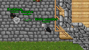 Side winder on screen