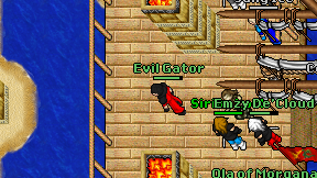 Evil Gator on screen