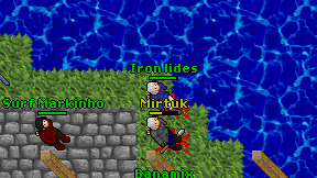 Iron lides on screen