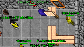 Knight of attack on screen