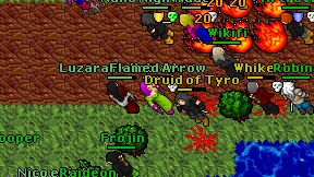 Flamed Arrow on screen
