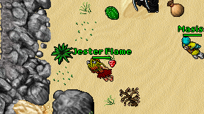 Jester Flame on screen