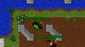 Undead loco on screen