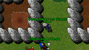 Swordmaster Slash on screen