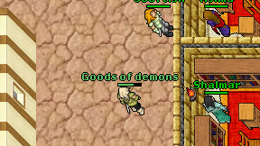 Goods of demons on screen