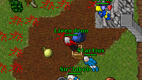 Liven dron on screen