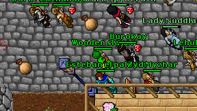 Wooden slayer on screen