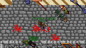 Purple Engel on screen