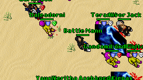 Battle Mann on screen