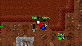 Exile Hero on screen