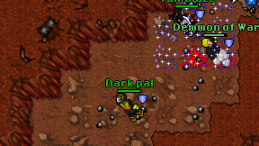 Dark pal on screen