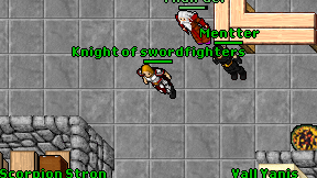 Knight of swordfighters on screen