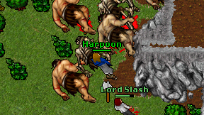 Harpoon on screen