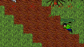 Dinofly on screen