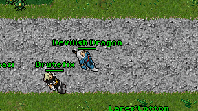 Devilish Dragon on screen