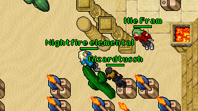 Nightfire elemental on screen